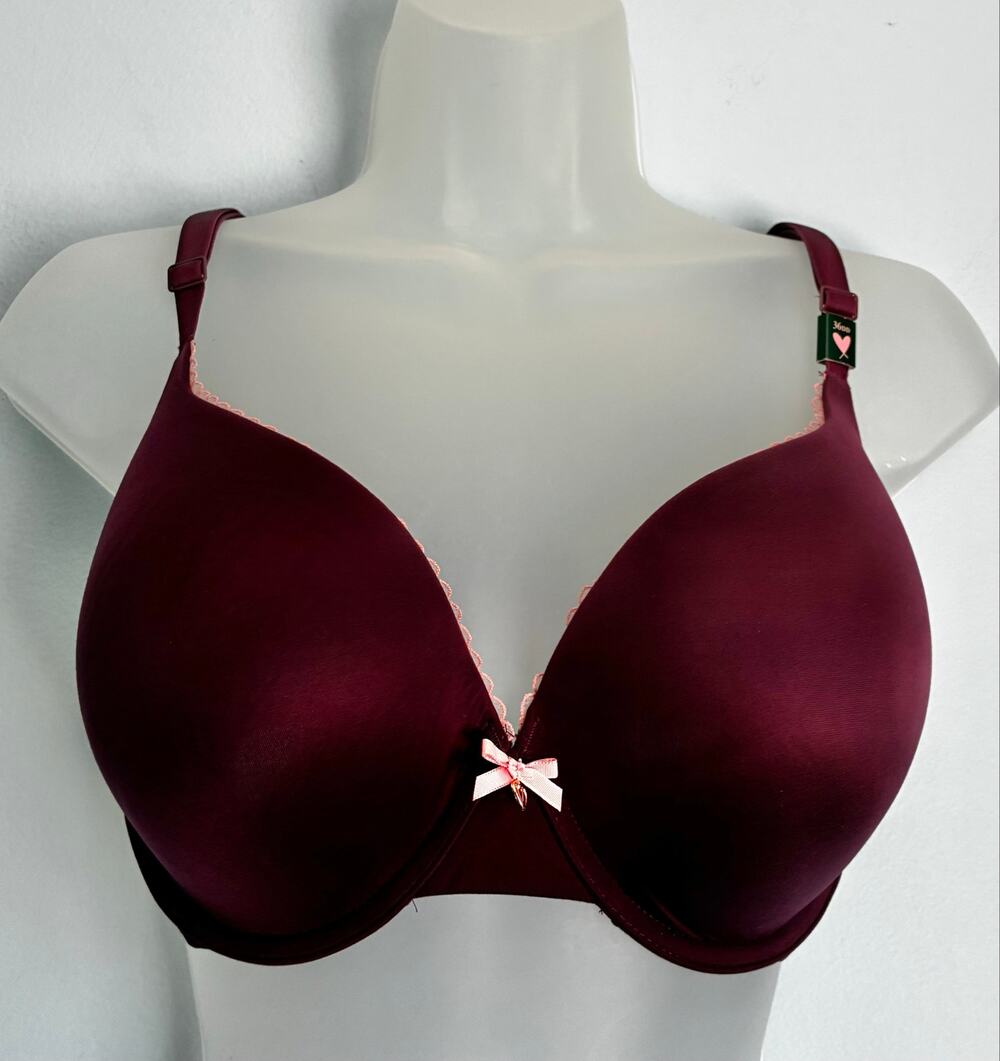 Victoria's Secret Bra Body by Victoria Perfect Shape 36DD Maroon NWT